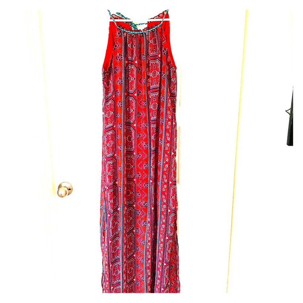 Xhileration Paisley Maxi - Ties at Neck